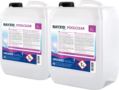Produktbild von 2x 5 L BAYZID® Poolclear - Trübungsbeseitigung für Pool-Filter mit Kartuschen & Filterballs