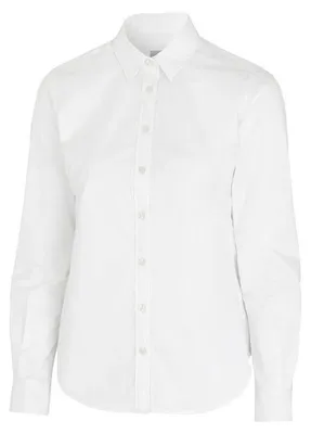Immagine prodotto di Cottover - Camicia da donna, tessuto twill, su misura, modello ET307 (107 cm), colore bianco