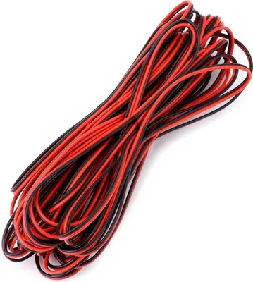 Image de QWORK® 10m 22AWG Câble d'extension électrique noir & rouge LED Strip