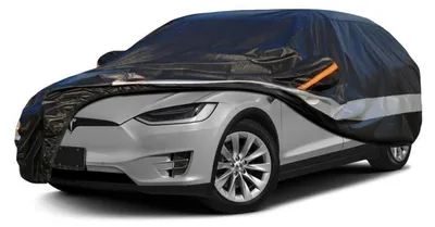 Image de Housse de protection pour voiture, 10 couches, imperméable et respirante, pour Tesla Model X (2015-2023), couleur noire