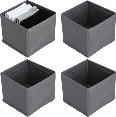 Obrázek produktu pro Organizéry do skříně – sada 4 kusů – 14 x 14 x 12 cm – Skládací, vhodné do šatní skříně
