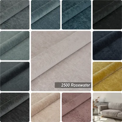 Produktbild von Möbelstoff Polsterstoff | ROSE LAND 2500 | Meterware Möbelstoff Velours Chenille-Stoff|Rosewater