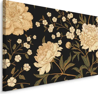 Produktbild von Fabelhafte Canvas LEINWAND BILDER 100x70 cm XXL Kunstdruck Pfingstrosen Blumen Natur