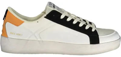 Produktbild von Weißer Herrensportschuh mit Kontrastdetails und herausnehmbarem Fußbett