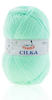 100g Strickgarn CILKA by VLNIKA Klassikgarn Strickwolle mit Schimmereffekt, grün-türkis