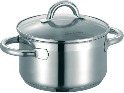 Produktbild von Schulte-Ufer LOOP Meatpot Kochtopf inkl. Deckel, Edelstahl, 20 cm Durchmesser, Induktionsherd-geeignet