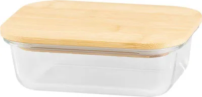 Image de Boîte MagicHome, rectangulaire, 650 ml, avec couvercle en bambou