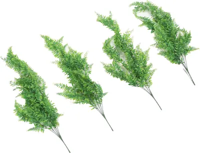 Imagen del producto de 4 plantas artificiales colgantes, de aspecto realista y vibrante, ideales para decorar hogares, tiendas, oficinas y otros espacios. Son pequeñas y están diseñadas para colgar