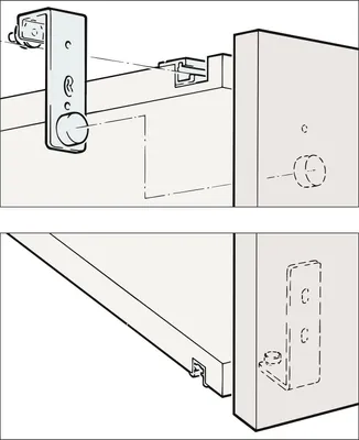 Produktbild von HAWA Regal - A 25 H FS Beschlägegarnitur 1200 x 2400, 1 türig