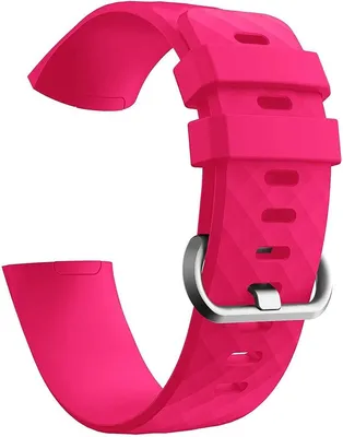 Immagine prodotto di Go Go Gadget – Bracciale in silicone – Bracciale sportivo – Compatibile con Fitbit Charge 3 & 4 – Taglia M/L – Rosa
