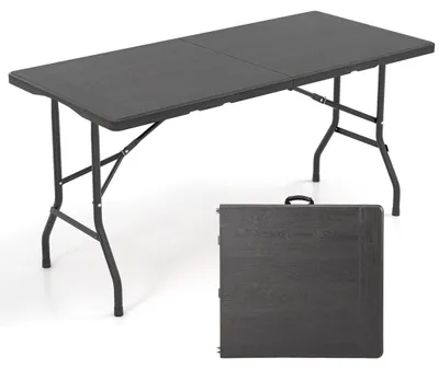 Obrázek produktu pro Skládací piknikový stůl, HDPE dřevěná kresba, 152x70cm