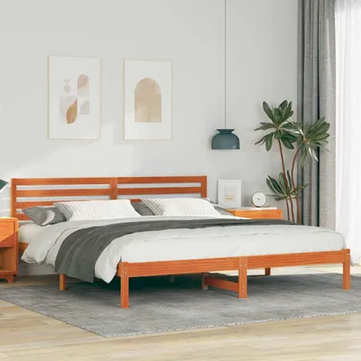 Produktbild von Möbel Bettrahmen Wachsbraun 200 x 200 cm Massives Kiefernholz - Klassische Betten &60354
