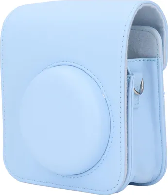 Image de H��lle de protection pour l'appareil photo instantané InstaxMini 12, cuirPolyuréthaneet velours, sac de transport Mi NI avec bandoulière réglable et couvercle supérieur amovible, sac de rangement portable