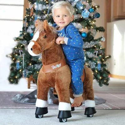 Produktbild von PonyCycle Hellbraunes Pferd 3-5 Jahre mit Bremsen und Sound