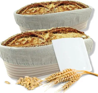Produktbild von Teigschaber-Set, 2 Backbleche, runde Pedalrinne, 22-25cm, Leinen-Einsatz, sicherer Klemmmechanismus