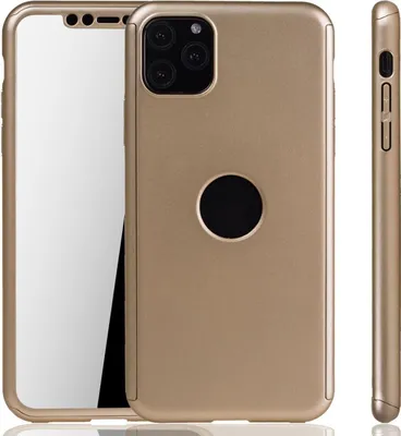 Produktbild von Handyhülle Schutzhülle für Apple iPhone 11 Pro Full Case Cover Displayschutz 360 Gold