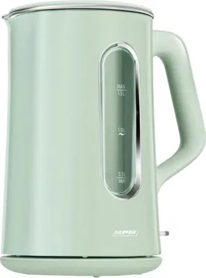 Image de MPM Bouilloire à double paroi - Silencieux avec intérieur éclairé - 1,5 litre 2200W - Vert