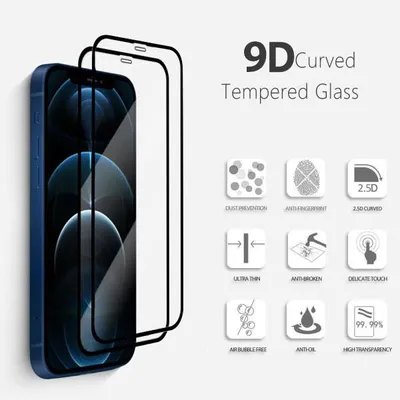Zdjęcie produktu dla 2-pak iPhone 12 pro max Szkło ochronne na ekran - Szkło hartowane 9H - Super jakość 3D