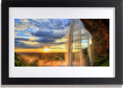 Produktbild von Bild 30x20 MDF-Rahmen Wandkunst Wasserfall Landschaft Wasser