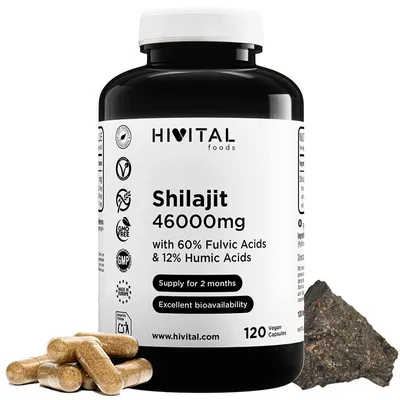 Imagen del producto de Shilajit puro 46000 mg | 120 cápsulas veganas