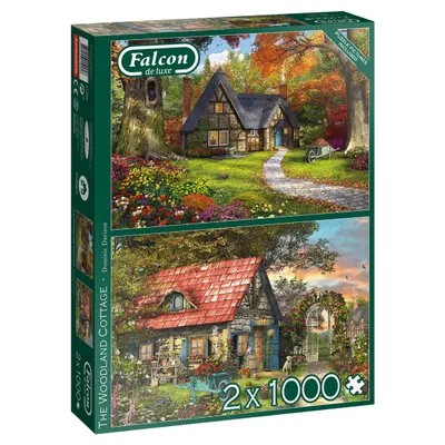 Produktbild von puzzlespiel The Woodland Cottage 2x1000 Teile
