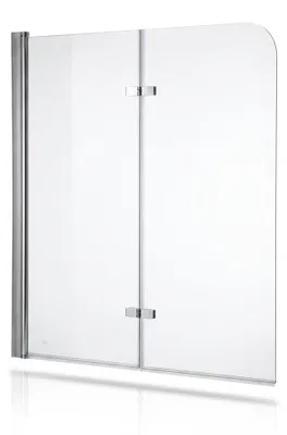 Produktbild von Mucola Duschabtrennung Badewannen Badewannenaufsatz ESG Glas Duschtrennwand Badewannenfaltwand Duschwand - 140x120cm