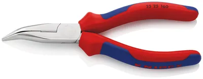 Produktbild von Flachrundzange L.160mm flachrund 40Grad gew.Mehrkomp.-Hülle KNIPEX