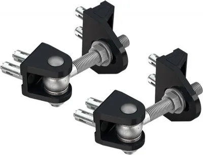 Produktbild von Locinox BOLTONHD-4D M16 Scharnier, anschraubbar, 4-fach verstellbar, schwarz (RAL 9005) (2 Stk.)