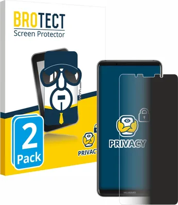 Produktbild von 2x BROTECT Sichtschutzfolie für Huawei Mate 10 Pro Anti-Spy Privacy Sichtschutz Blickschutz Folie Blaulicht-Schutz