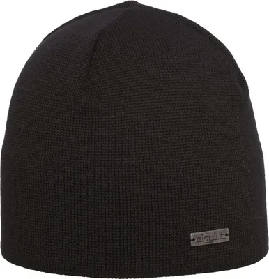 Produktbild von Eisglut dünne Strickmütze Primog Merino 100% Wolle, schwarz, Gr. Einheitsgröße