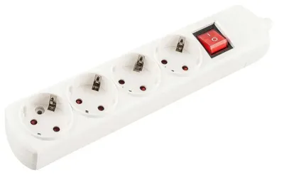 Produktbild von Onlex Basisschalter Ohne Kabel 4 Steckdosen Silber One Size / EU Plug 220V Silber One Size