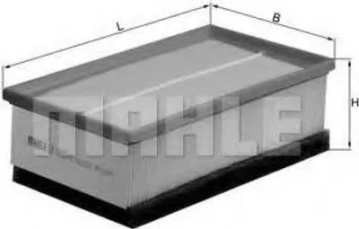 Produktbild von Luftfilter MAHLE LX 1497/1 Filtereinsatz