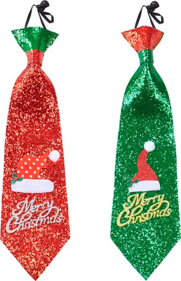 Obrázok produktu pre KRAWATTE GLITTER MERRY CHRISTMAS 2 farby rôzne