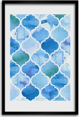 Produktbild von Bild - Bilderrahmen - 40 cm x 60 cm - MDF - Rahmen - Wandkunst - Marokkanischer Hintergrund