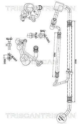Produktbild von TRISCAN Hochdruckleitung und Niederdruckleitung Klimaanlage 9010 24011 für OPEL Astra J Sports Tourer (P10)