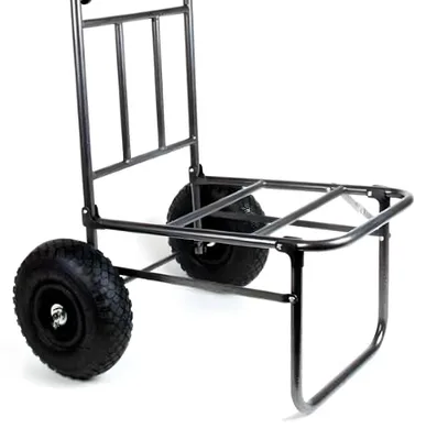 Zdjęcie produktu dla X2 Wózek transportowy dla wędkarzy - pojemny i składany - wysuwana rączka - opony pneumatyczne - łatwy transport sprzętu wędkarskiego - wózek plażowy 100x40x31cm