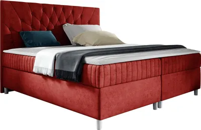 Produktbild von MIRJAN24 Boxspringbett Prowansja, Ehebett mit zwei Bettkästen, Doppelbett mit Topper, Schlafzimmer (Manila 28, Größe: 180x200 cm)