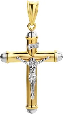 Productafbeelding van Bicolor Gouden Hanger met Jezus