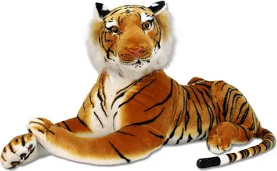 Produktbild von Plüschtier Tiger groß liegend braun - ca. 100 cm