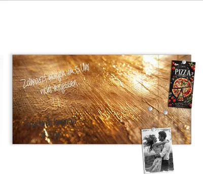 Produktbild von Magnettafel 100x50cm Pinnwand Whiteboard beschreibbar - Goldene Textur
