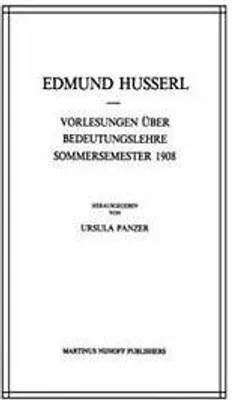 Image de Vorlesungen Über Bedeutungslehre Sommersemester 1908