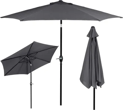 Immagine prodotto di Springos® Ombrellone da giardino Ombrellone con funzione di inclinazione Sistema a manovella Protezione solare della terrazza Giardino 235 x 260 cm