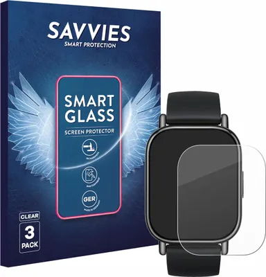 Produktbild von 3x Savvies Schutzglas Folie für Xiaomi Redmi Watch 5 Lite 9H Panzer Schutzfolie Glas Displayschutz klar transparent