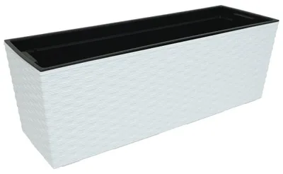 Produktbild von Pflanzkasten Begonia 56 cm Rattan weiss
