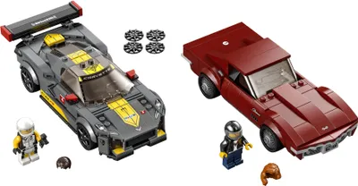 Produktbild von LEGO 76903 Speed Champions Chevrolet Corvette C8.R & 1969 Chevrolet Corvette Spielzeugauto, Modellauto zum selber Bauen, Rennwagen