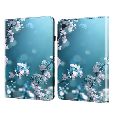 Produktbild von CLM-Tech Tablet Hülle kompatibel mit Samsung Galaxy Tab A9+ / A9 Plus 11 Zoll 2023 Hülle - Tasche aus Kunstleder - Klapphülle mit Ständer und Kartenfächern - Schutzhülle Wallet Case Cover Schmetterling Diamanten Muster