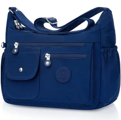 Imagen del producto de Omgoods: Bolso de hombro impermeable de gran capacidad, con múltiples compartimentos, ideal para el trabajo y el tiempo libre