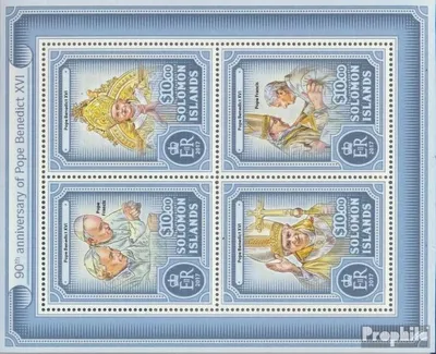 Produktbild von Briefmarken Salomoninseln 2017 Mi 4310-4313 Kleinbogen (kompl. Ausg.) postfrisch Papst Benedikt XVI