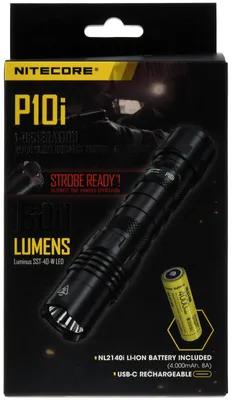 Produktbild von Nitecore P10I taktische LED-Taschenlampe, bis zu 1800 Lumen, inkl. USB-C Ladekabel