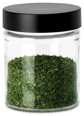Image de Bocal de conservation en verre avec couvercle noir, 300 ml